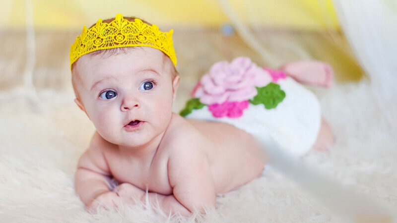 Baby Wearing Crown