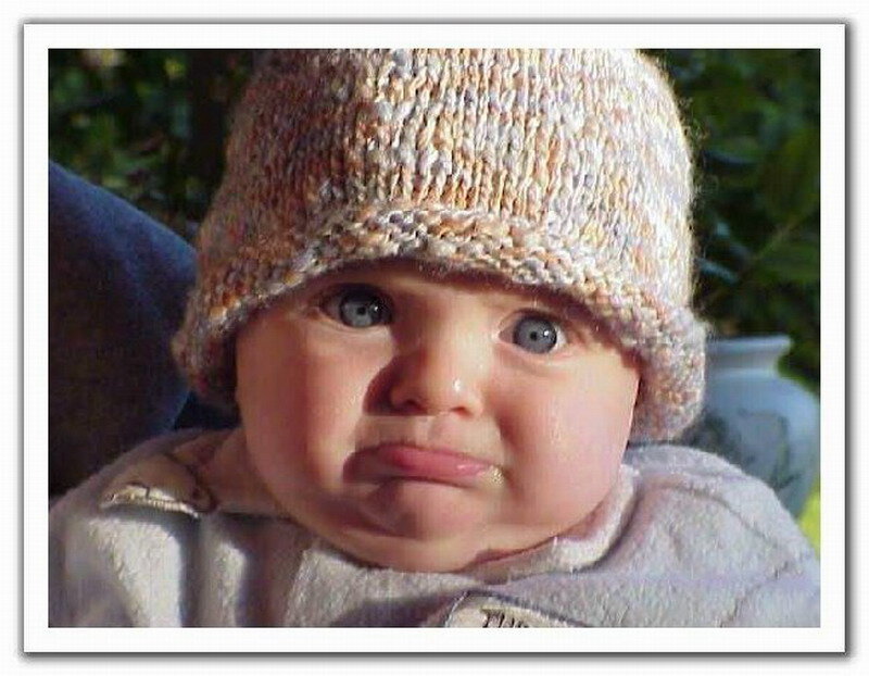 Baby Wearing Hat — White, Calm, Afternoon