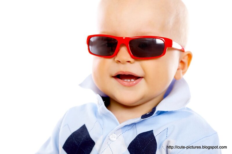 Baby Wearing Sunglasses — Red