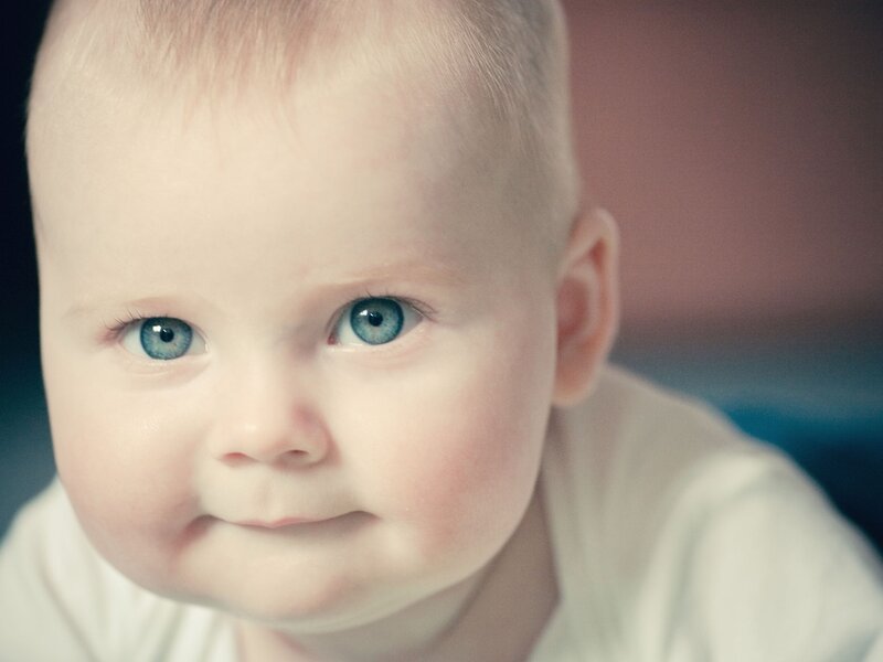 Baby with Blue Eyes — Calm, Photograph