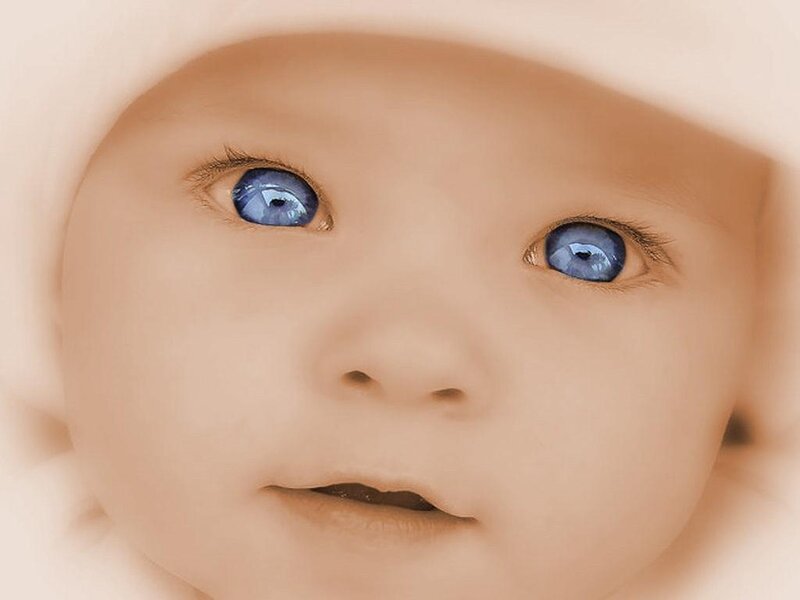 Baby with Blue Eyes — Innocent, Photograph