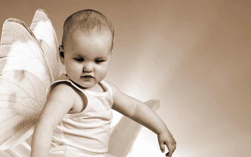 baby with fairy wings