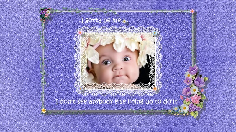 Baby with Flower Crown — Purple