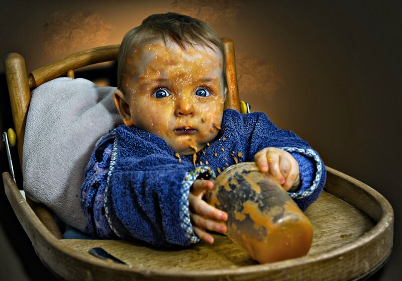 Baby with Food on Face