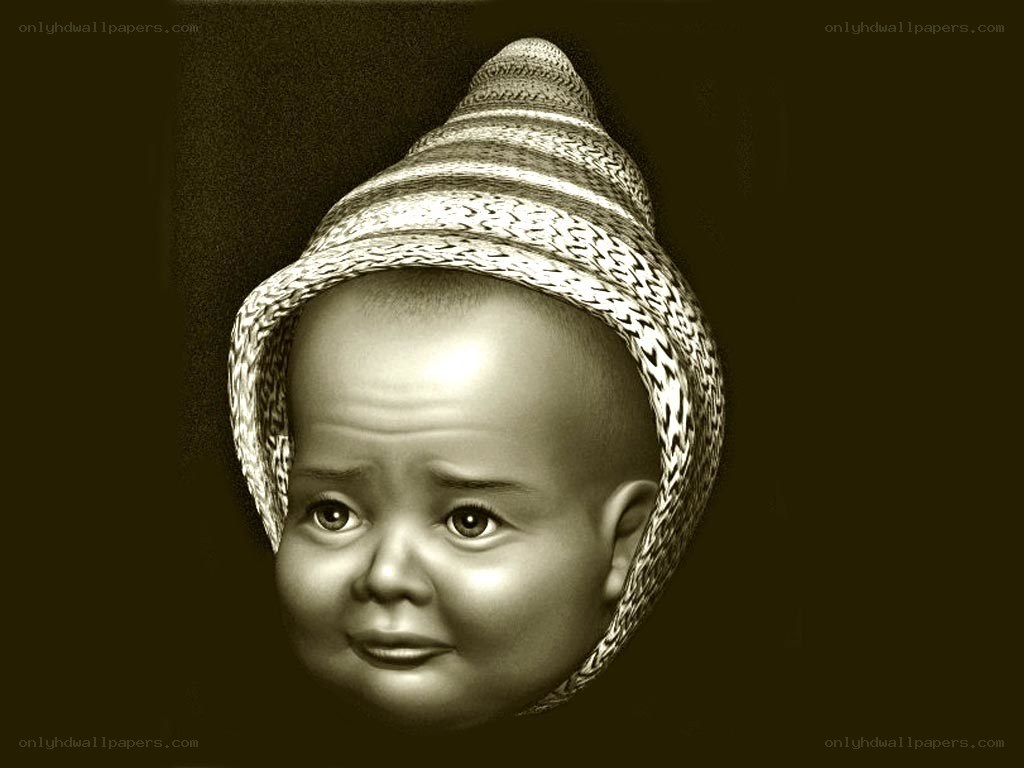 baby with knitted hat