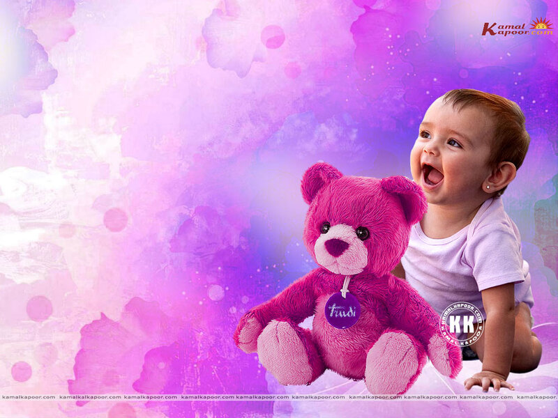 Baby with Pink Teddy Bear
