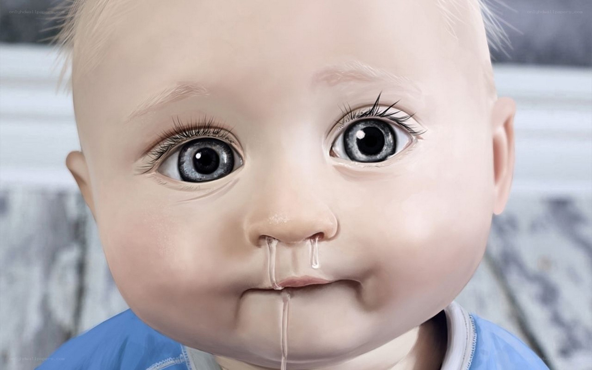 baby with runny nose
