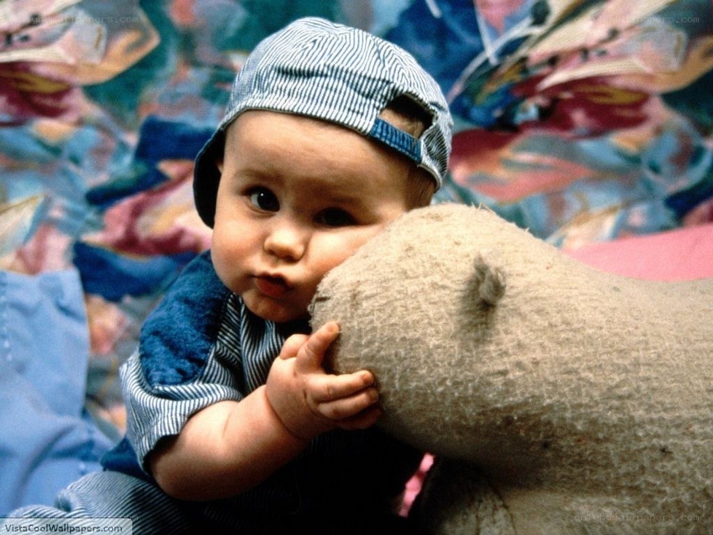 Baby with stuffed animal