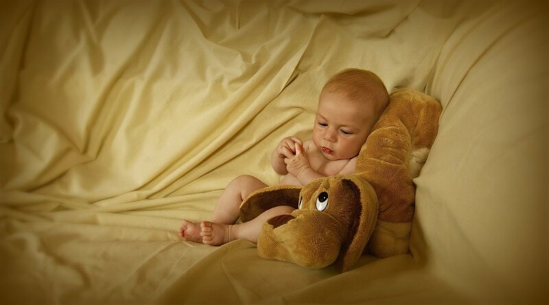 Baby with Stuffed Dog