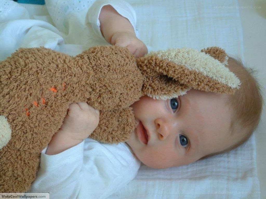 Baby with teddy bear