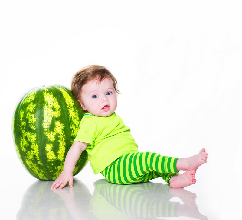 Baby with Watermelon