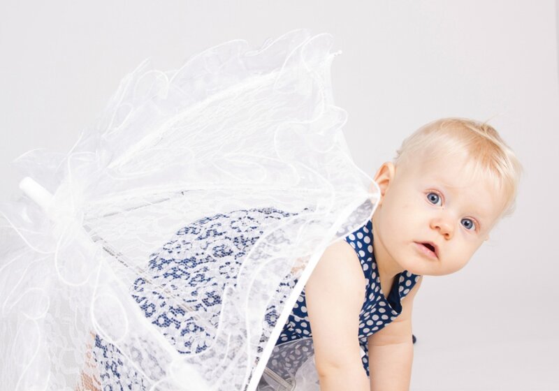 Baby with White Veil