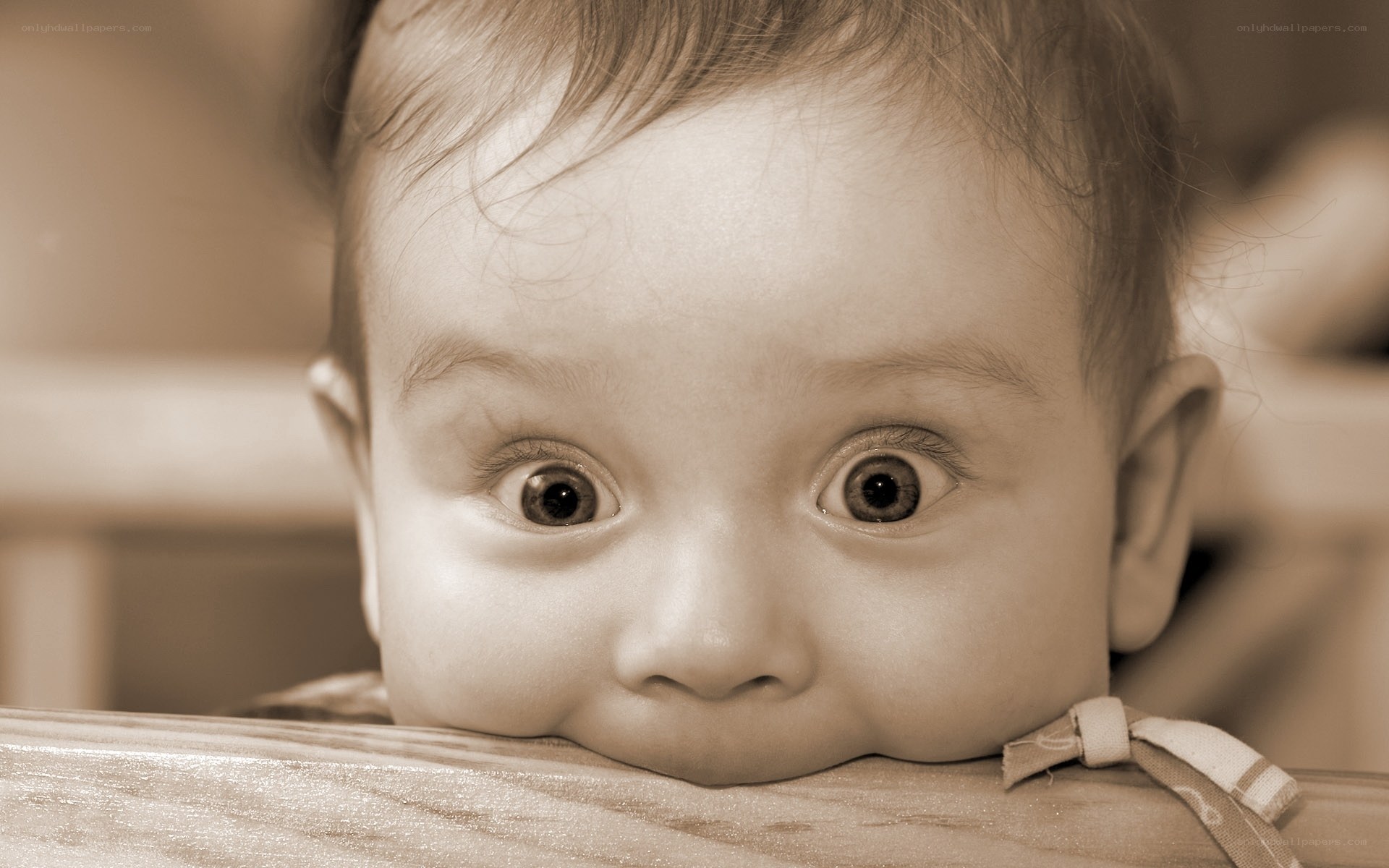 Baby with wide eyes
