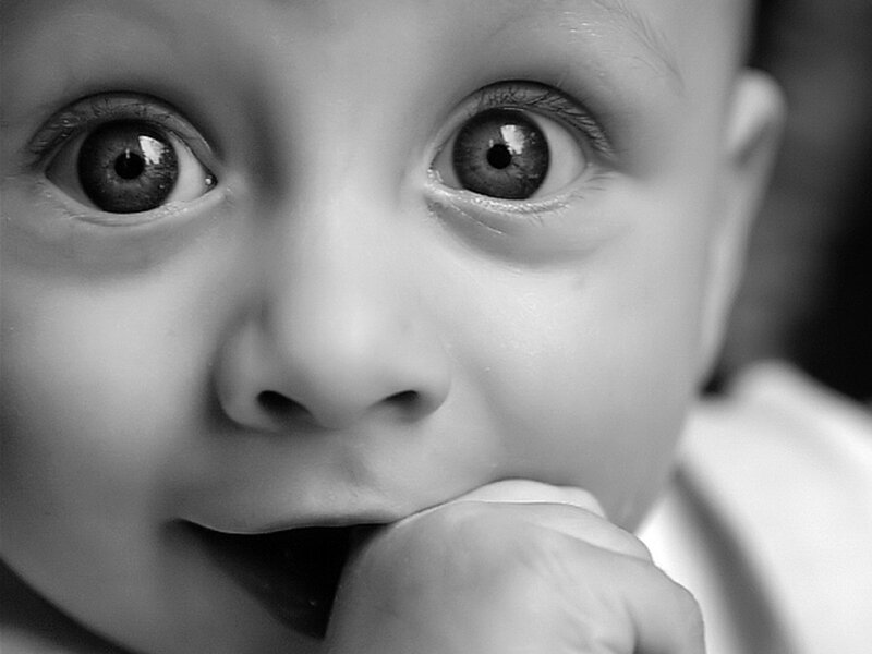 Baby with Wide Eyes — Black