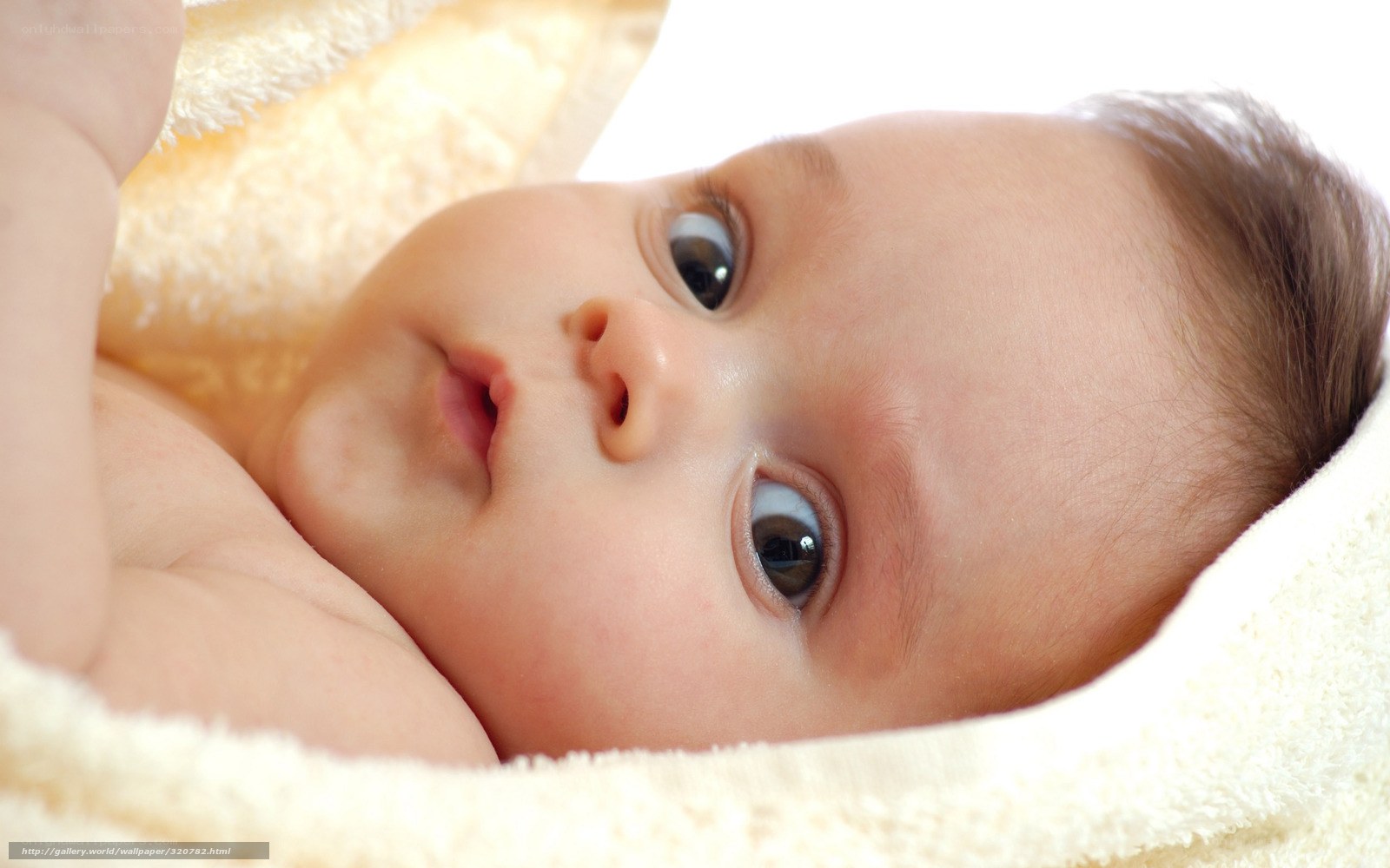Baby wrapped in a towel