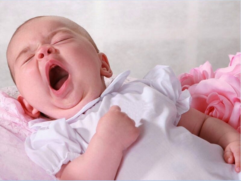 Baby Yawning — Pink