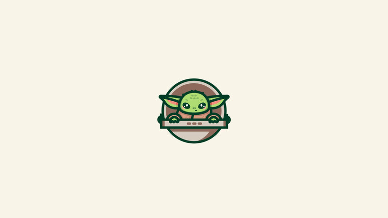 Baby Yoda in a Carrier
