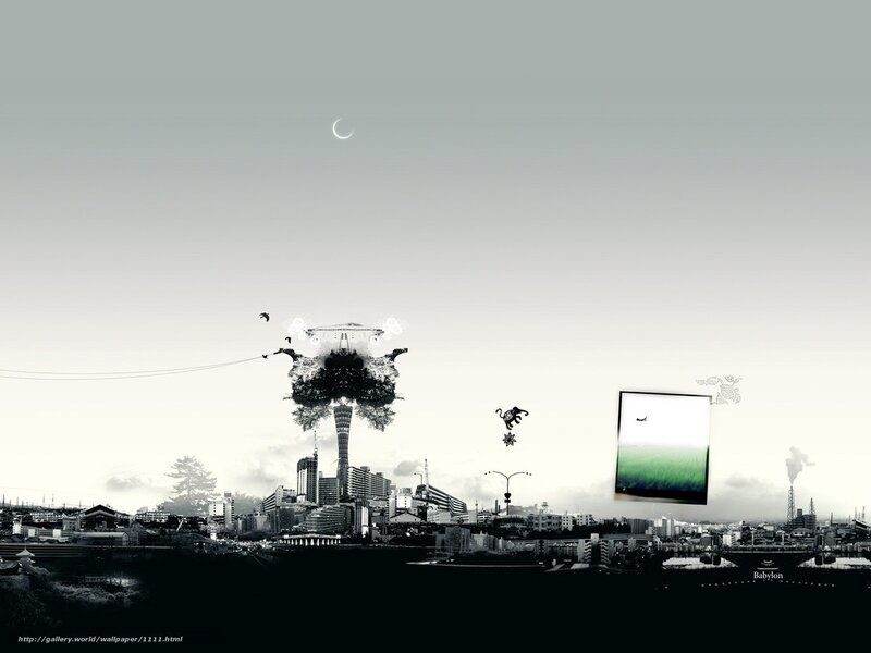 Babylon cityscape collage