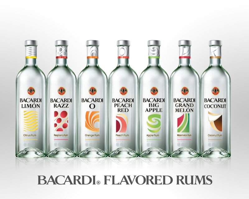 Bacardi Flavored Rum Bottles
