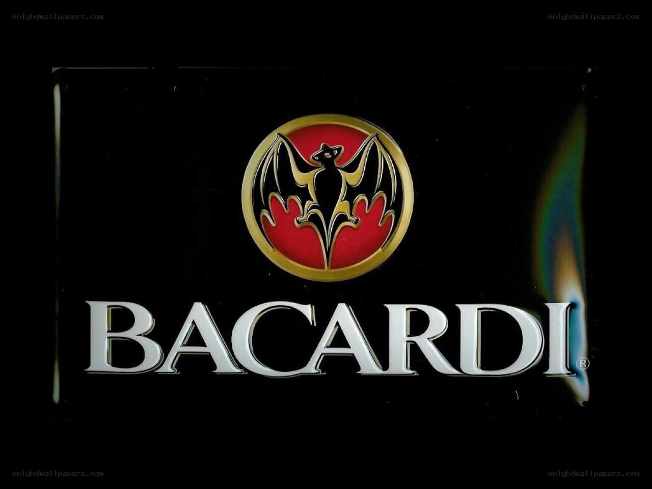 Bacardi logo on black background