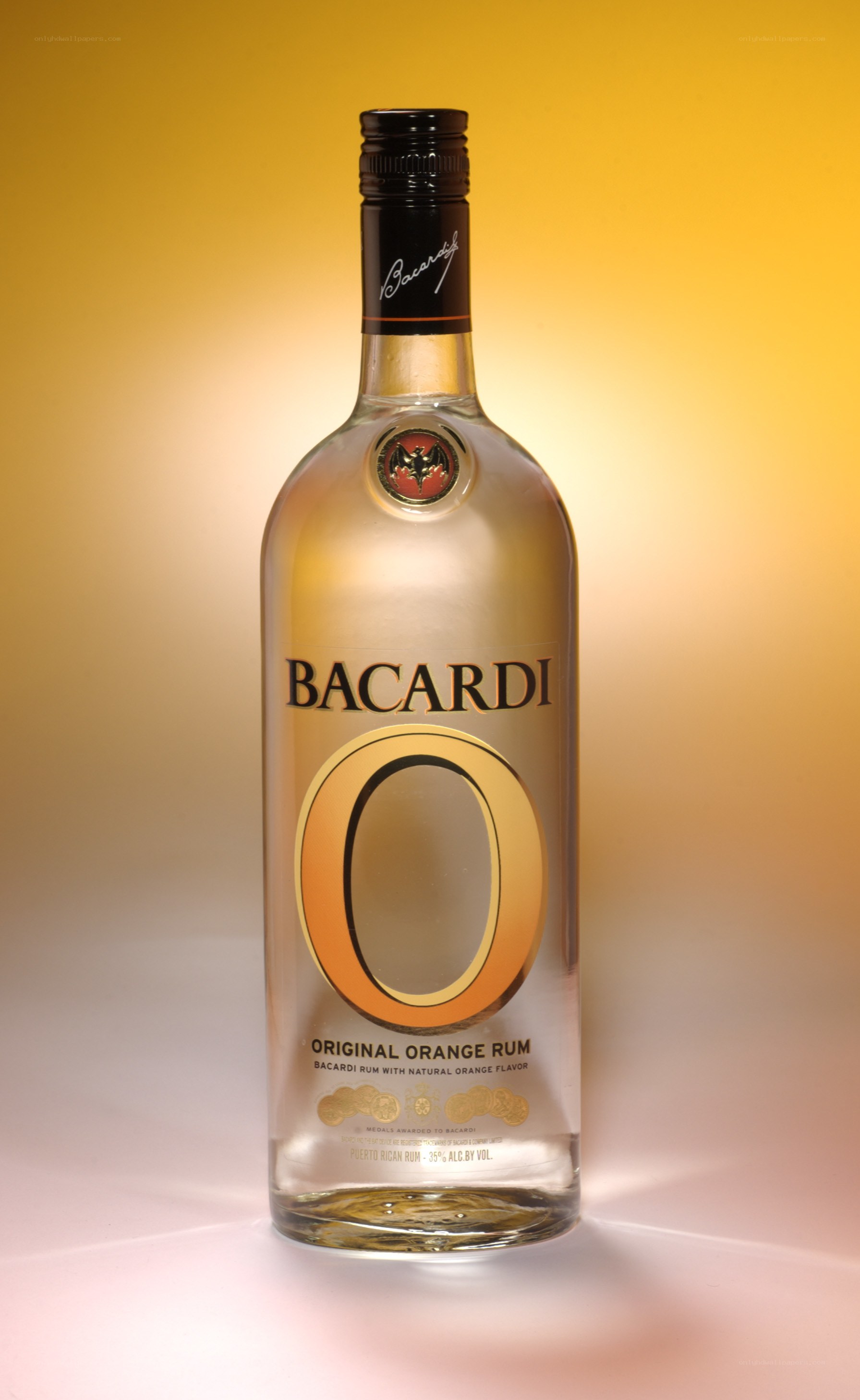 Bacardi O rum bottle