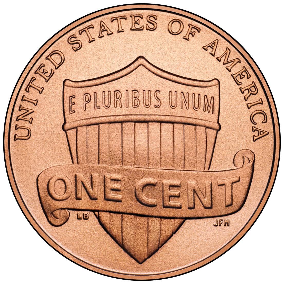 back of a US one-cent coin