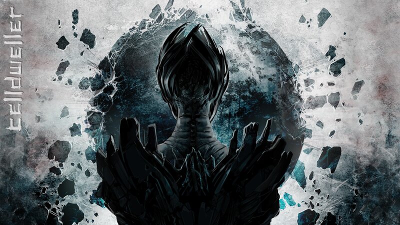 Back of Armored Figure — Black