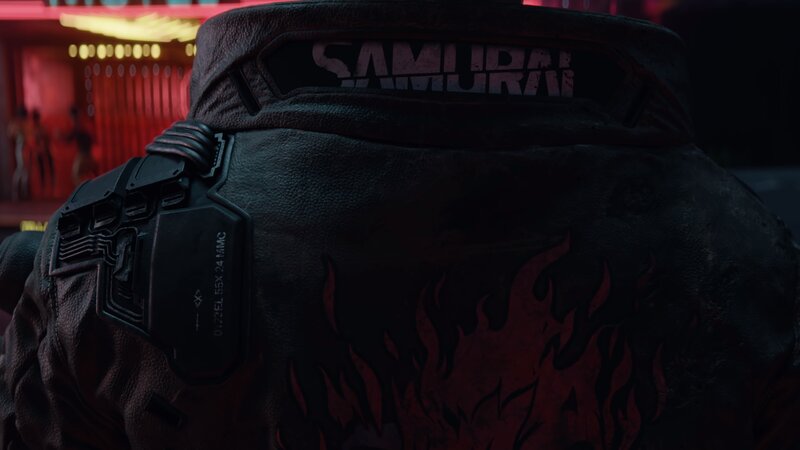 Back of Leather Jacket — Black