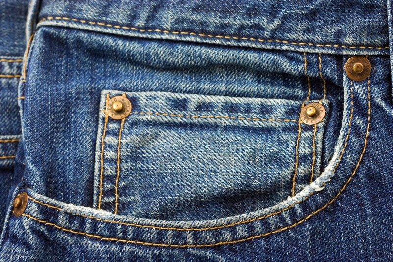 Back Pocket of Blue Jeans
