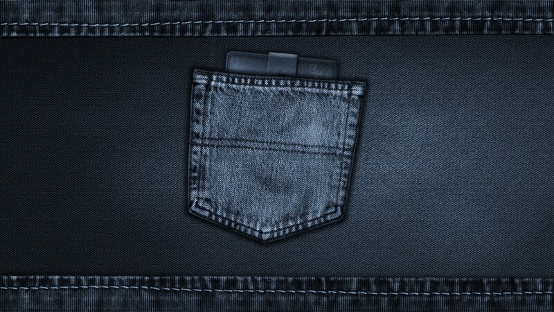 Back Pocket of Jeans — Black