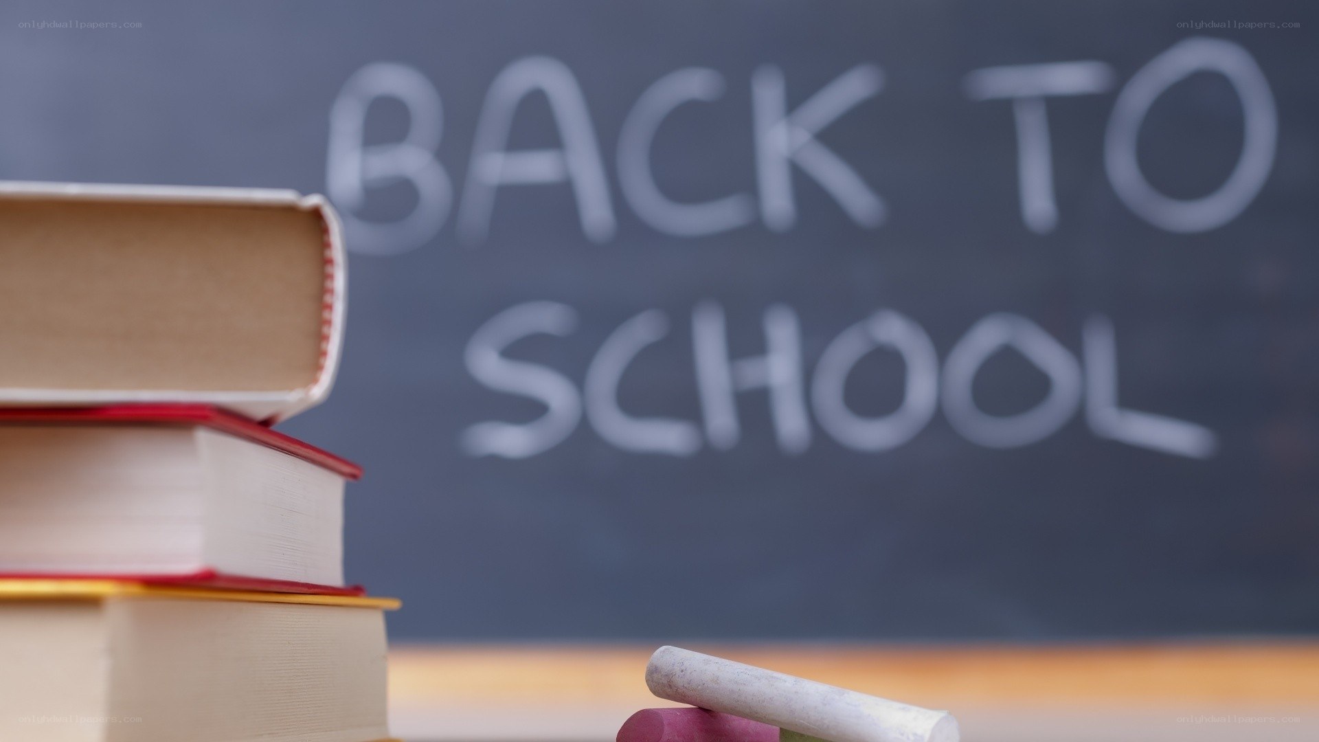 Back to School Books and Chalk