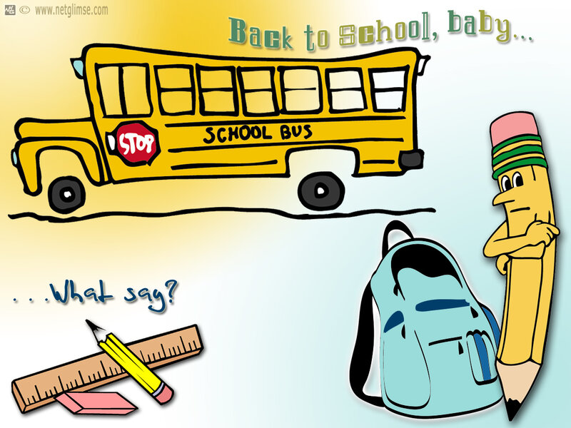 Back to school cartoon