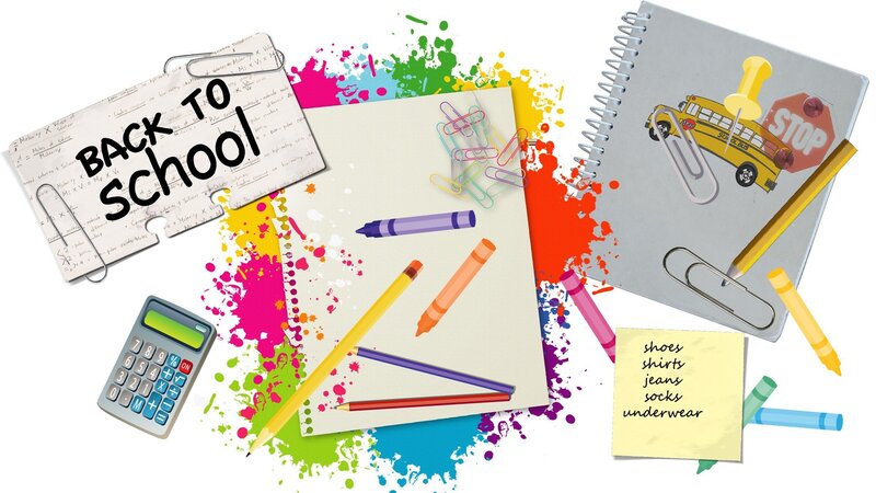 Back-to-school Supplies — White