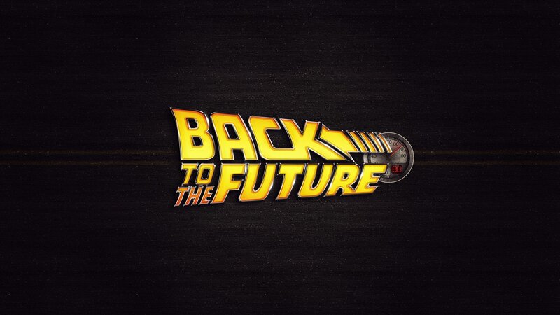 Back to the Future Logo — Black, Dramatic