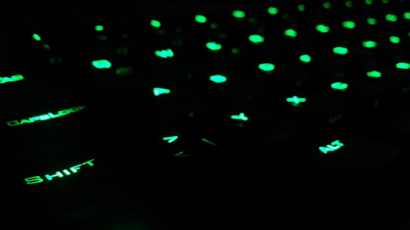 Backlit Keyboard — Black, Dark, Night, Photograph, Keys, Letters