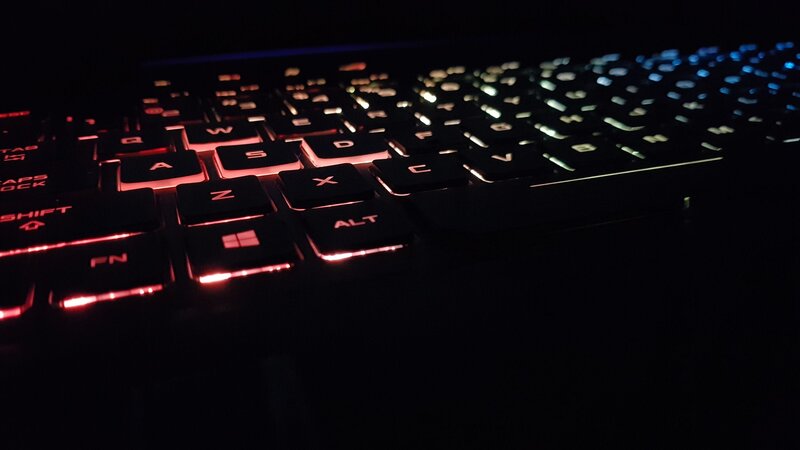 Backlit Keyboard — Black, Dark, Night, Photograph, Keys, Lighting, Darkness