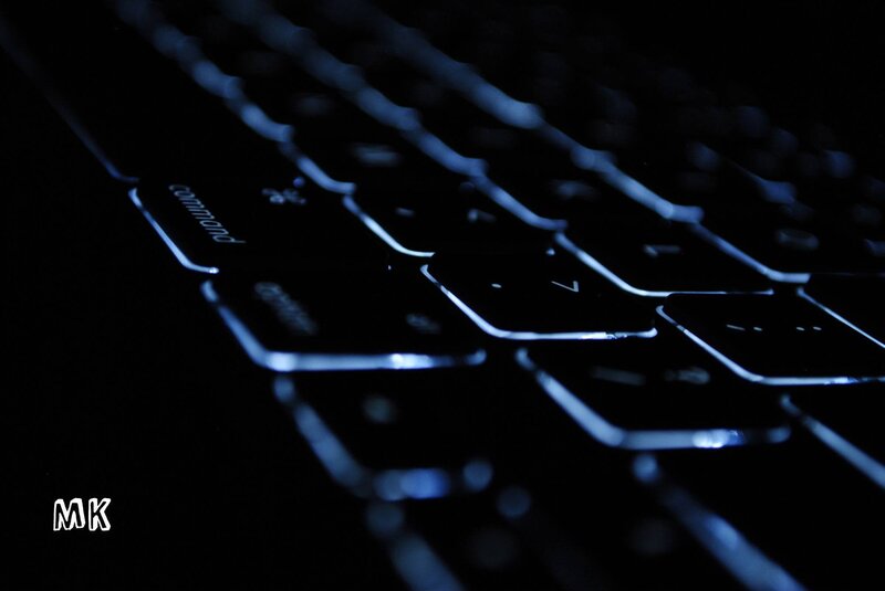 Backlit Keyboard — Black, Dark, Night, Photograph, Keys, Lighting