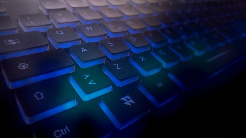 Backlit Keyboard — Blue