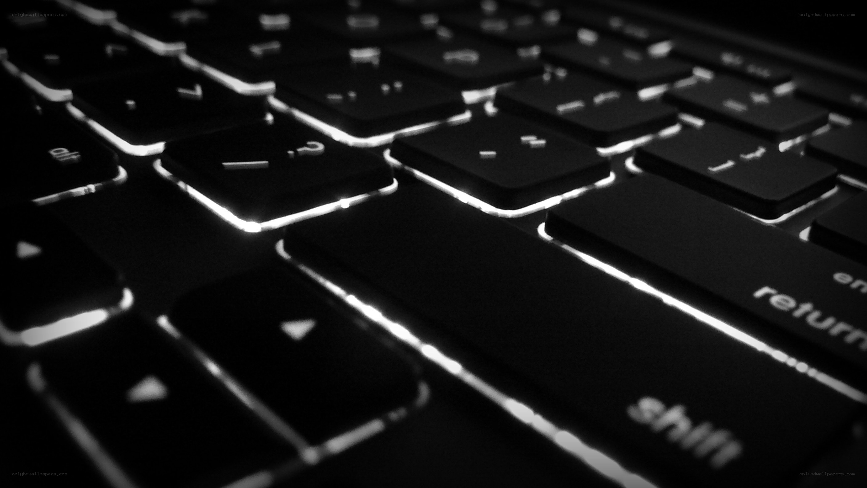 backlit keyboard close-up