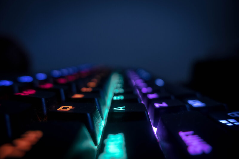 Backlit Keyboard Keys — Black, Dark, Night