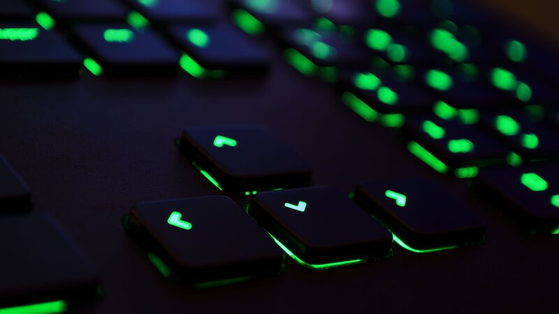 Backlit Keyboard Keys — Black, Dark