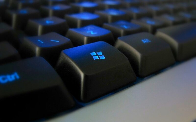 backlit keyboard with Windows key