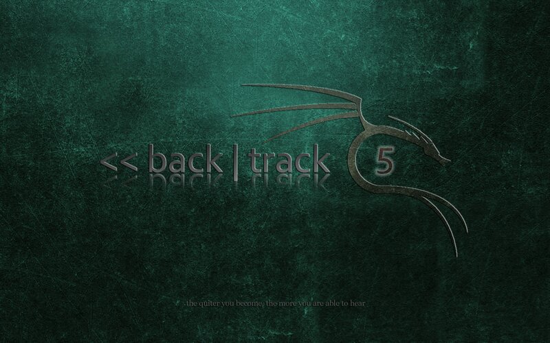 Backtrack 5 logo on green background