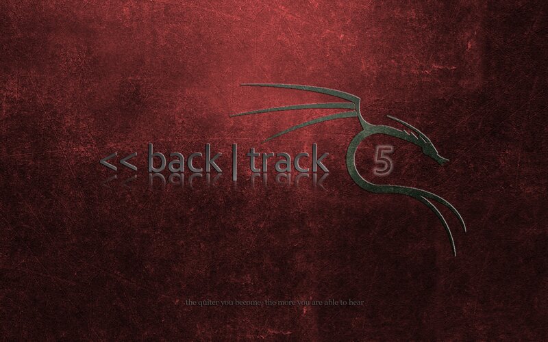 BackTrack 5 logo on red background