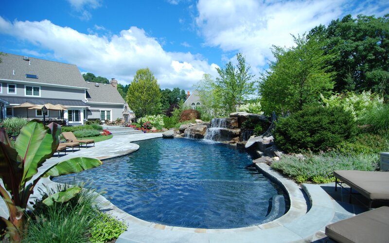 Backyard Swimming Pool — Blue