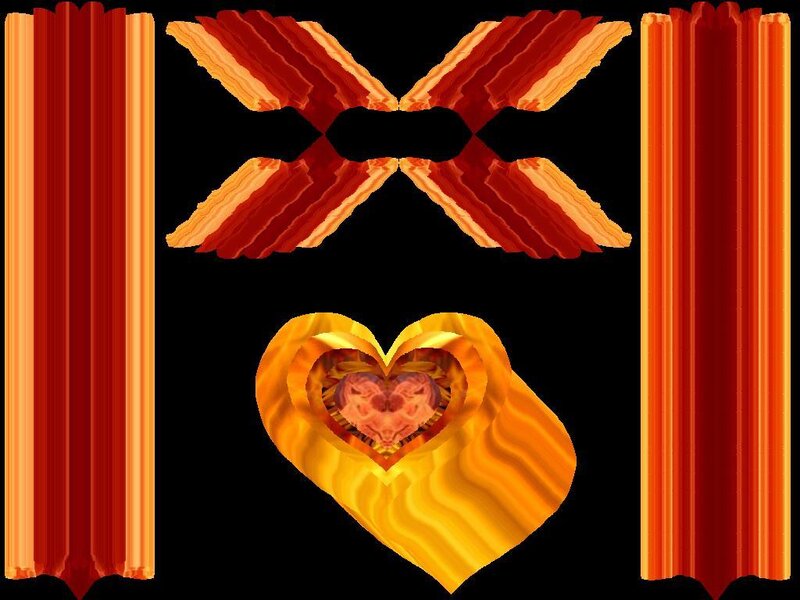 Bacon and heart design