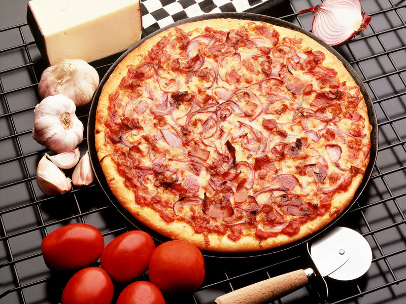 Bacon and Onion Pizza