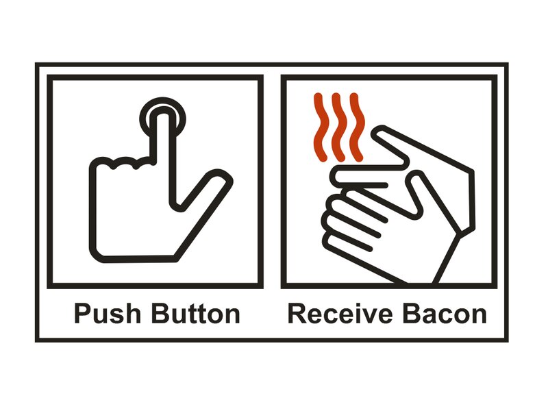 Bacon Dispenser Sign