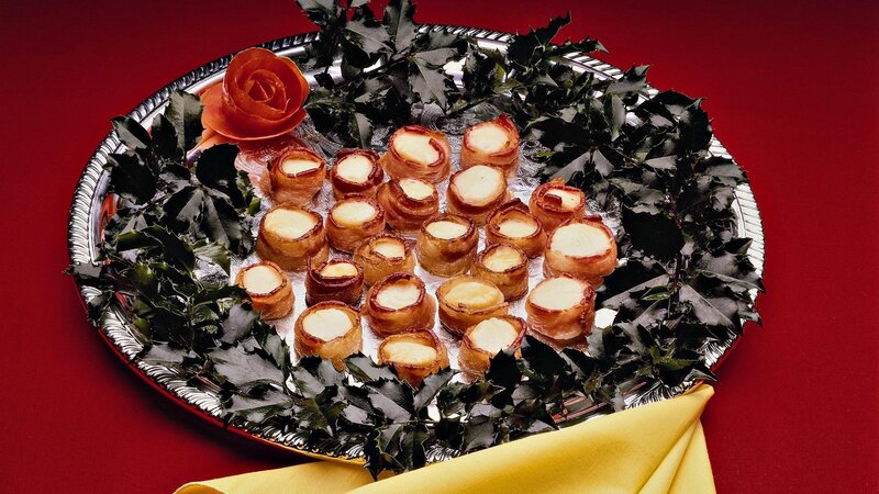 Bacon-wrapped cheese bites
