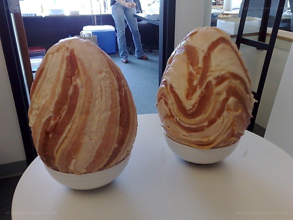 Bacon-wrapped eggs